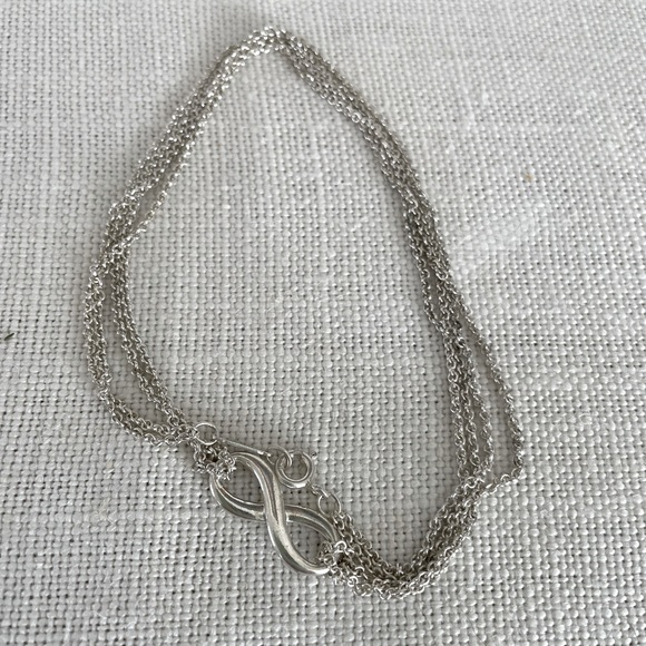 Tiffany 925 Sterling Silver Infinity Necklace - Picture 1 of 2